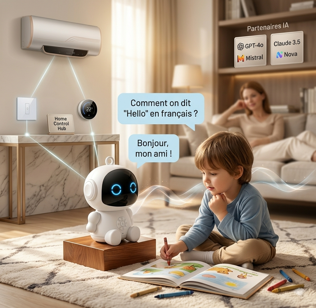 Robot Éducatif IA – Apprentissage, Histoires & Traduction 🤖