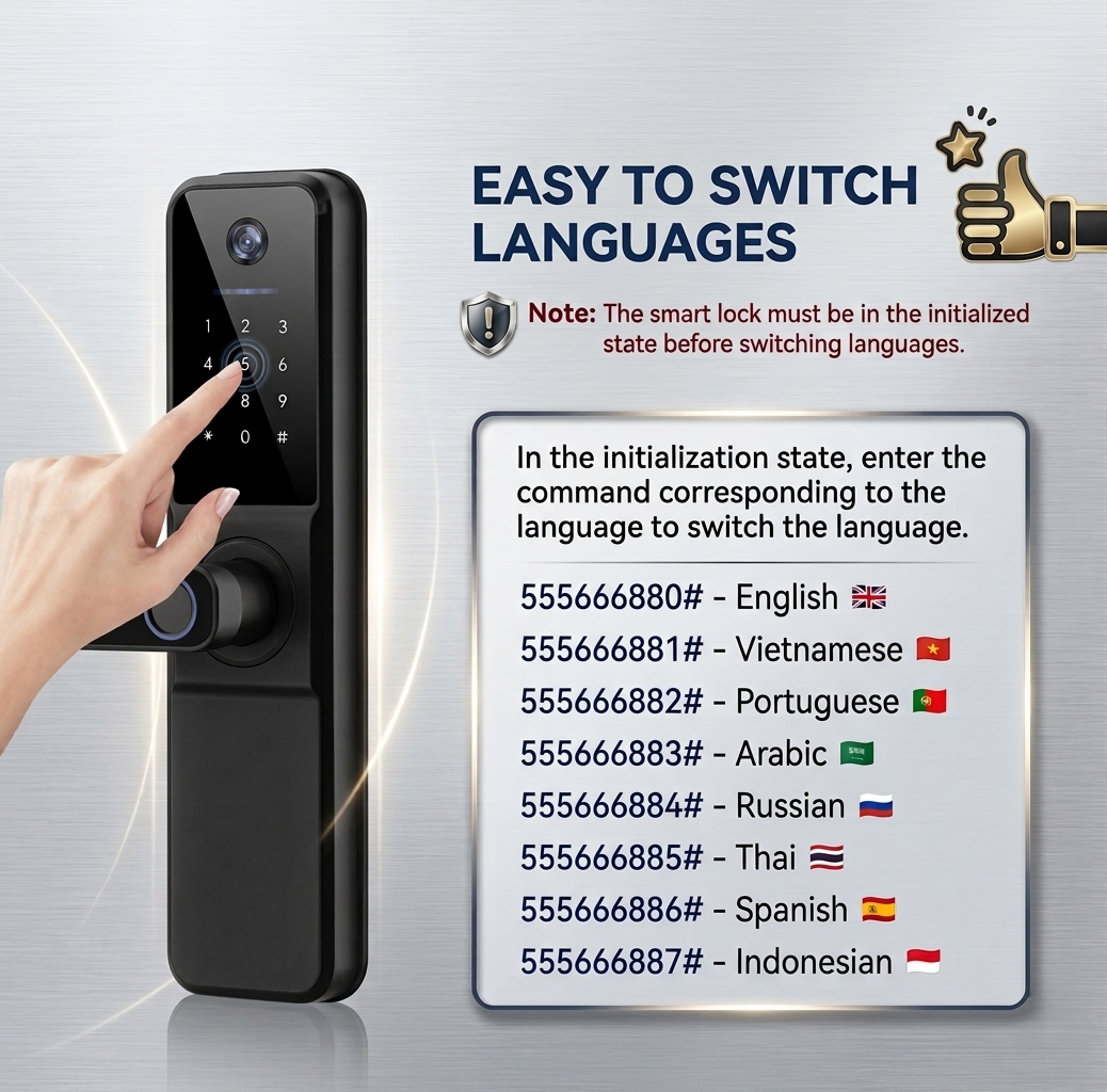 Serrure Connectée Intelligente– Empreinte Digitale, Caméra HD & WiFi🔐