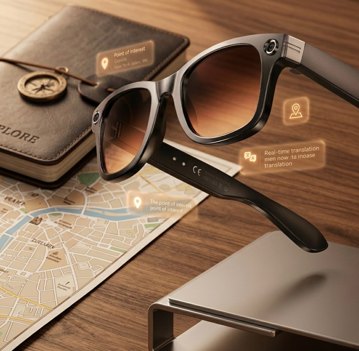 PulseTech SmartVision – Lunettes IA Caméra HD, Appels Bluetooth et Traduction en Temps Réel 🕶️