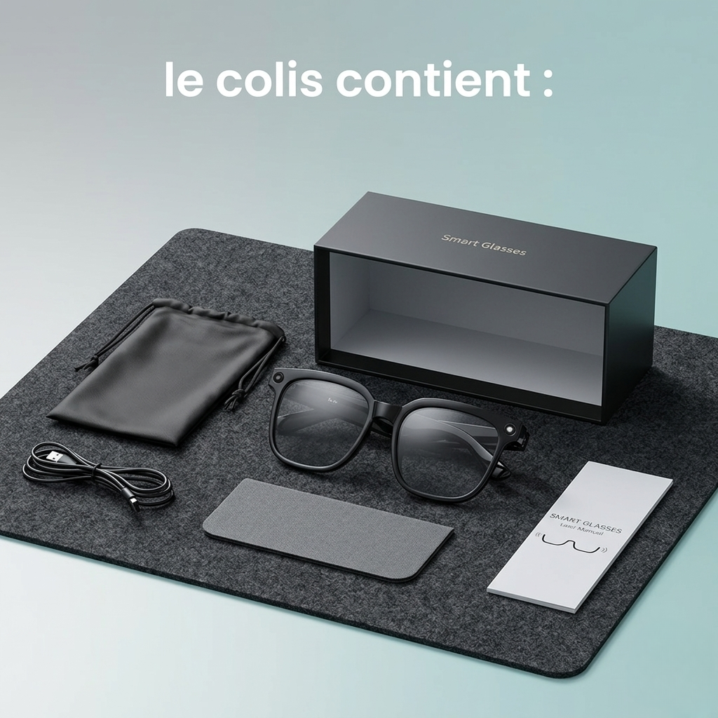 Lunettes Connectées 4K – Caméra HD, Traduction, Bluetooth 🕶️