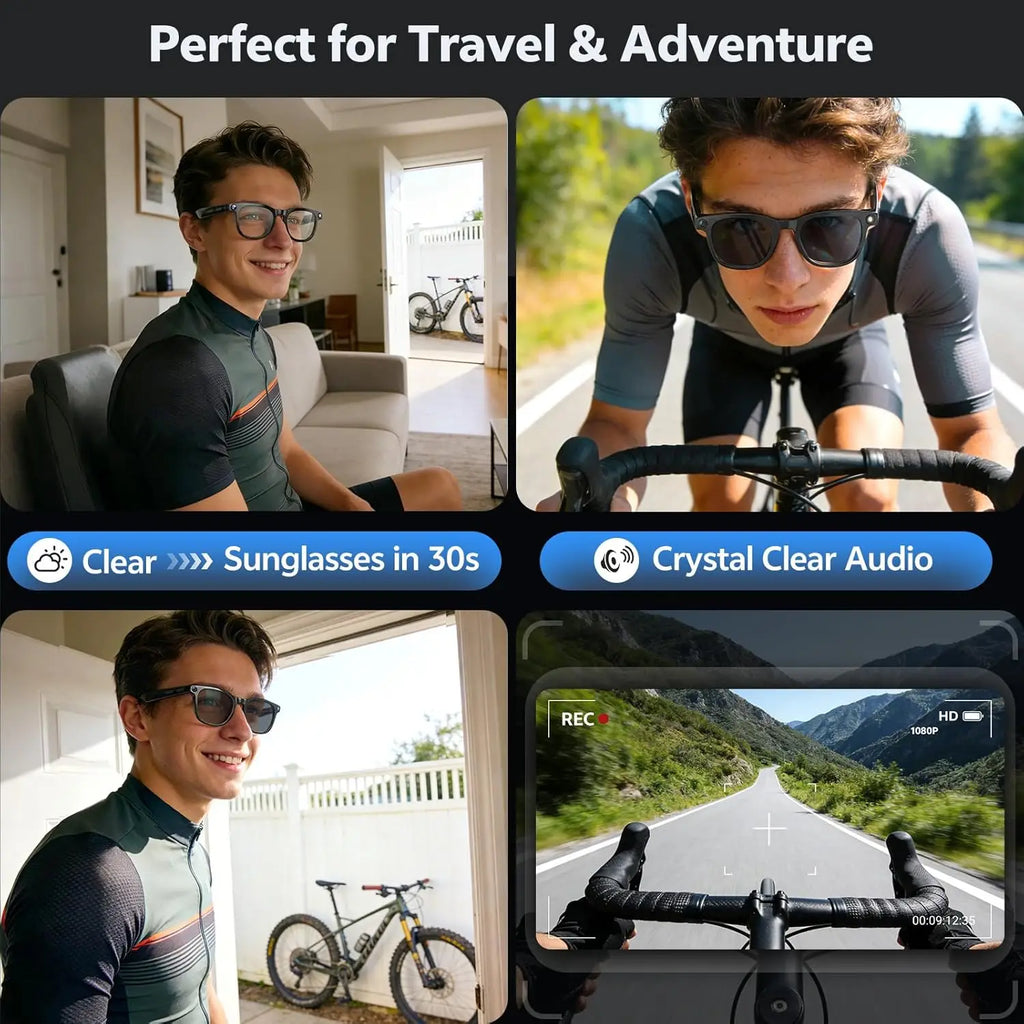Lunettes Connectées 4K – Caméra HD, Traduction, Bluetooth 🕶️