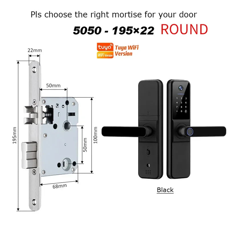 Serrure Connectée Intelligente– Empreinte Digitale, Caméra HD & WiFi🔐