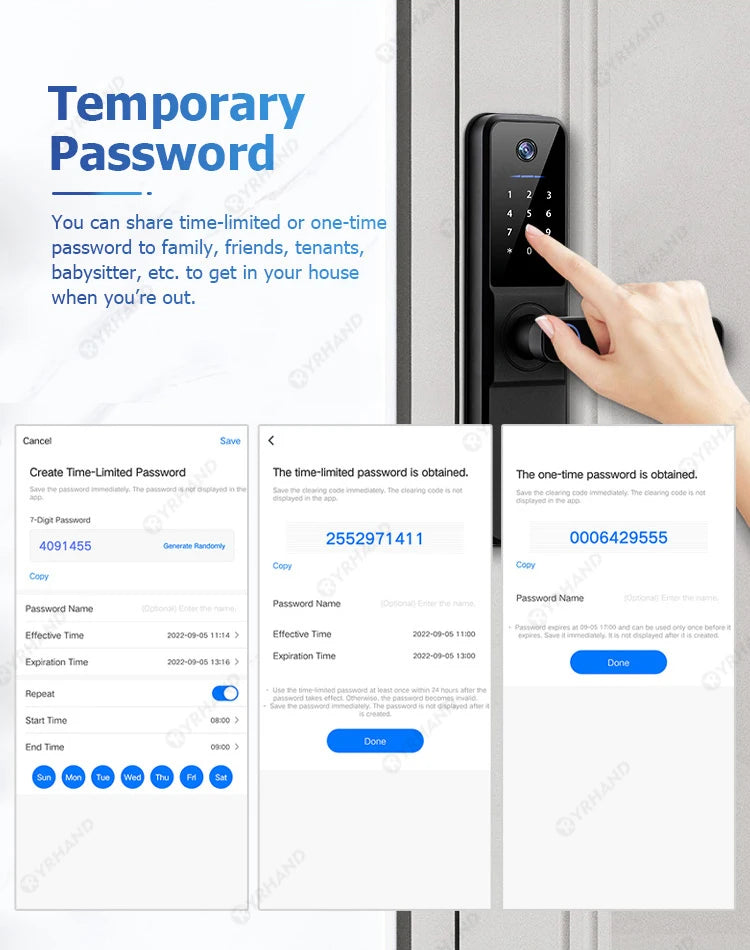 Serrure Connectée Intelligente– Empreinte Digitale, Caméra HD & WiFi🔐