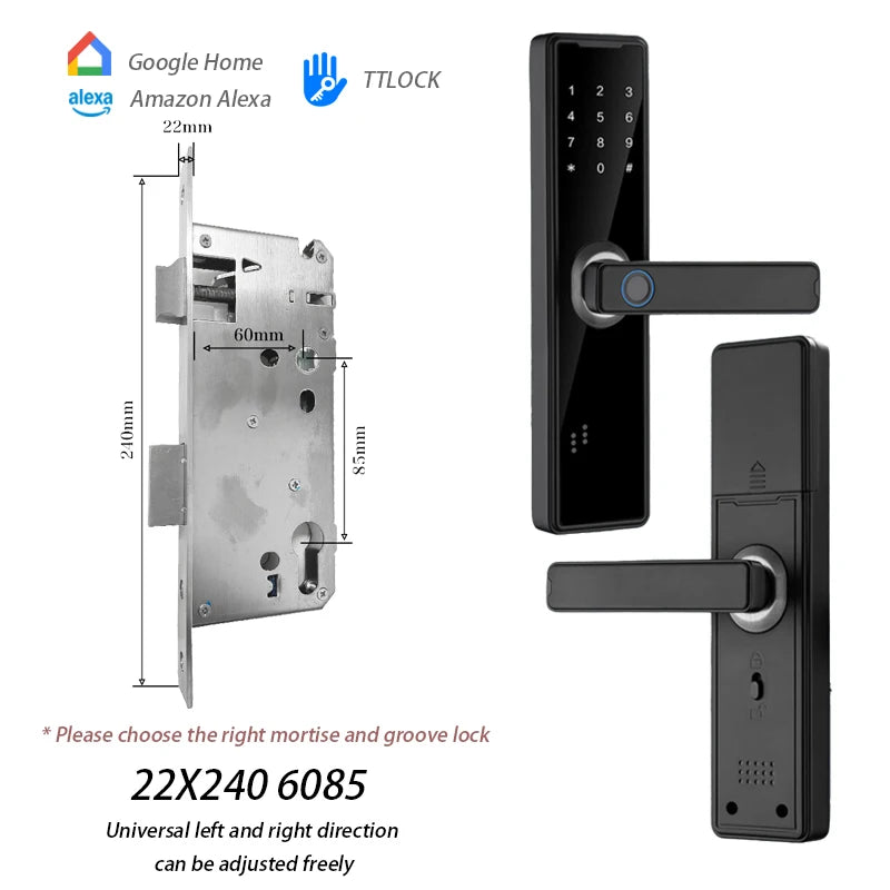 Serrure Connectée Bluetooth à Empreinte Digitale – Code, Carte RFID & Clé 🔑