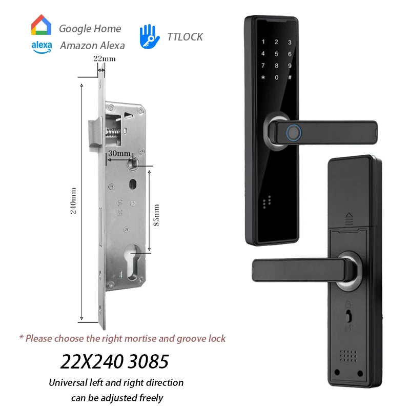 Serrure Connectée Bluetooth à Empreinte Digitale – Code, Carte RFID & Clé 🔑