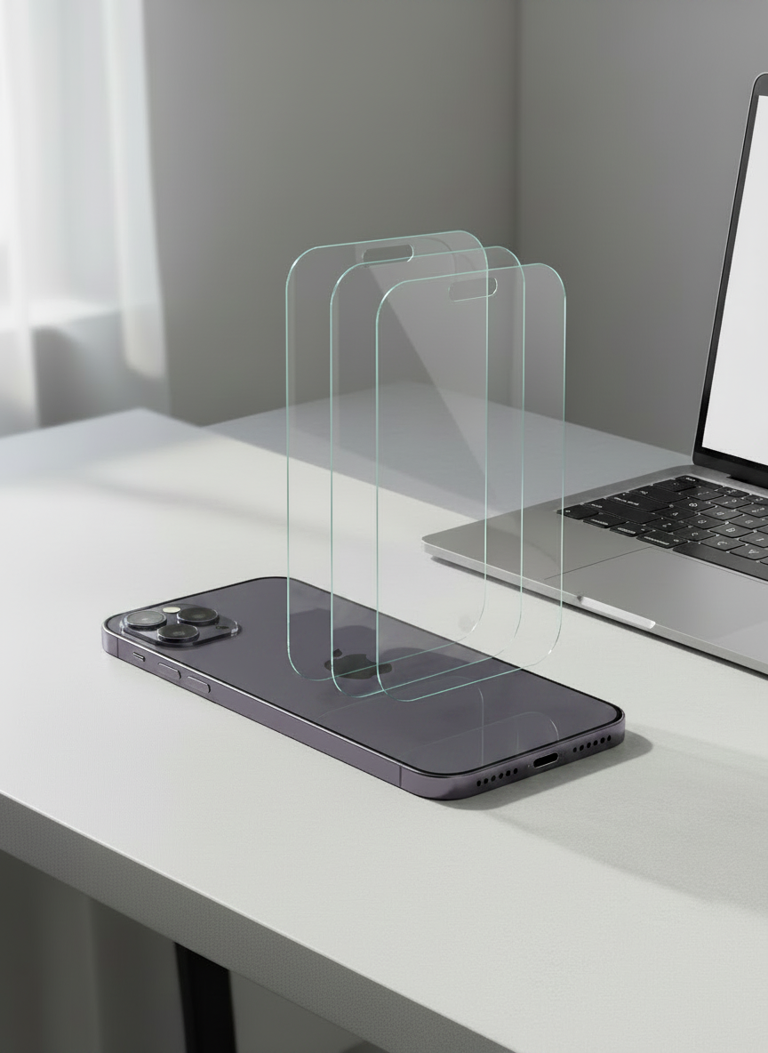 Pack Verre Trempé 9H + Protection Caméra – iPhone 11 à 16 📸